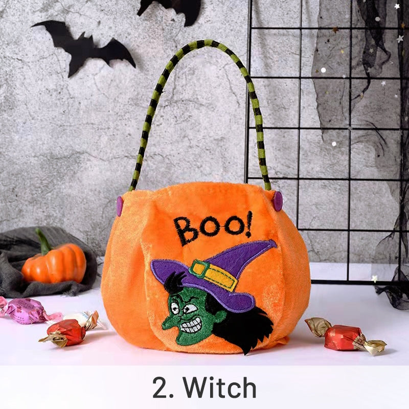 Halloween Party Velvet Candy Gift Bag - Witch 