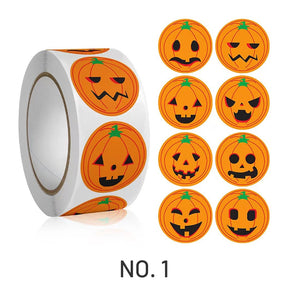 Halloween Pumpkin Party Sealing Roll Stickers  sku-1