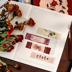 Romantic Hot Stamping Rose Illustration Notebook4