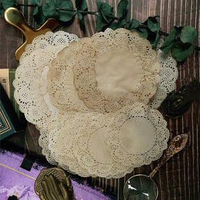 Handmade Vintage Coffee Stained Lace Paper a2