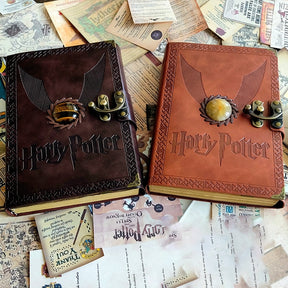Harry Potter HP Wizard Magic Gold Snitch Retro Kraft Notebook6