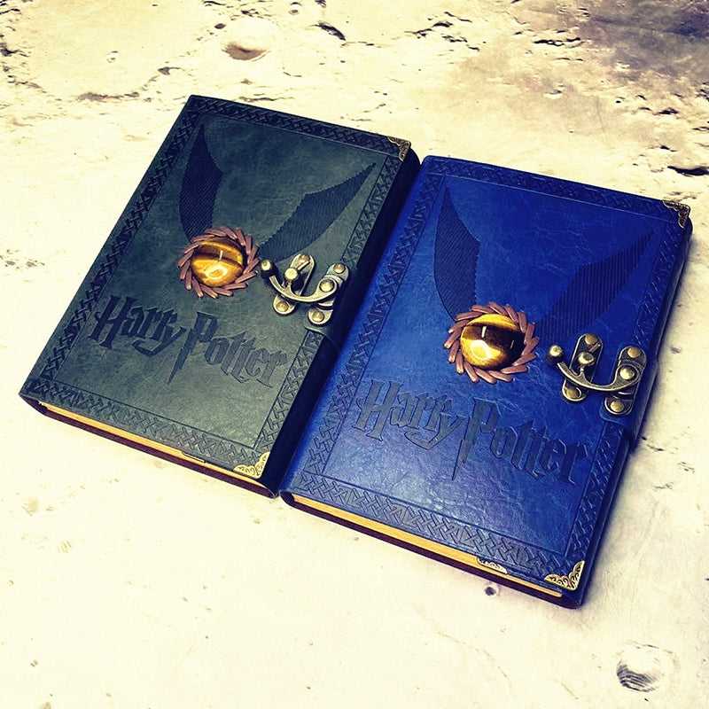 Harry Potter HP Wizard Magic Gold Snitch Retro Kraft Notebook2