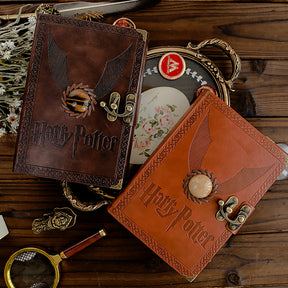 Harry Potter HP Wizard Magic Gold Snitch Retro Kraft Notebook1