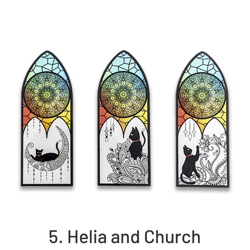 Helia Black Cat PET Bookmark sku-5