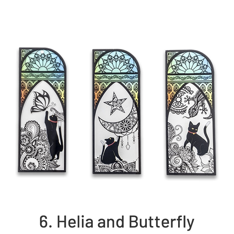 Helia Black Cat PET Bookmark sku-6