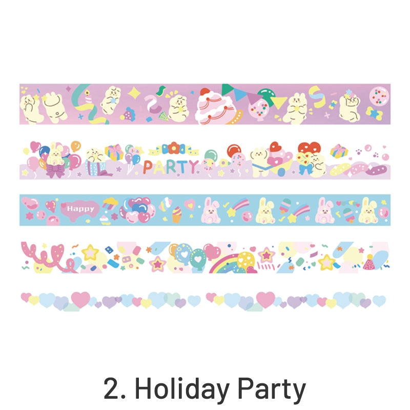 Holiday Party Cute Cartoon Animal Washi Tape Set sku-2