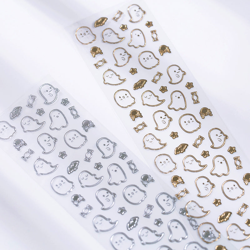 Hot Stamping and Silvering PET Small Stickers b3