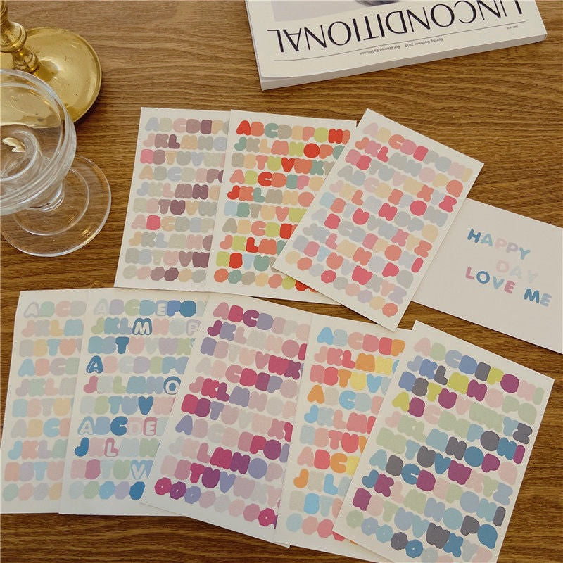 Ins Candy Color Capital English Letter Sticker 2