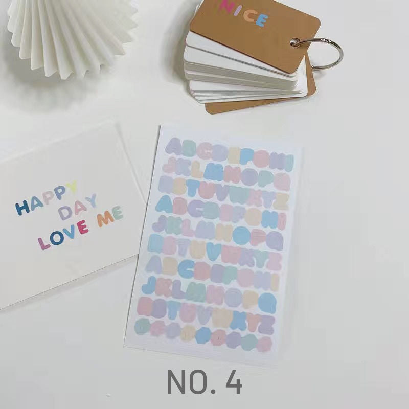 Ins Candy Color Capital English Letter Sticker sku-4