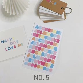 Ins Candy Color Capital English Letter Sticker sku-5