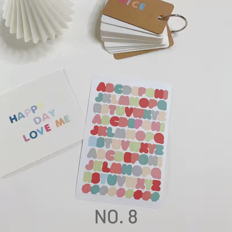 Ins Candy Color Capital English Letter Sticker sku-7