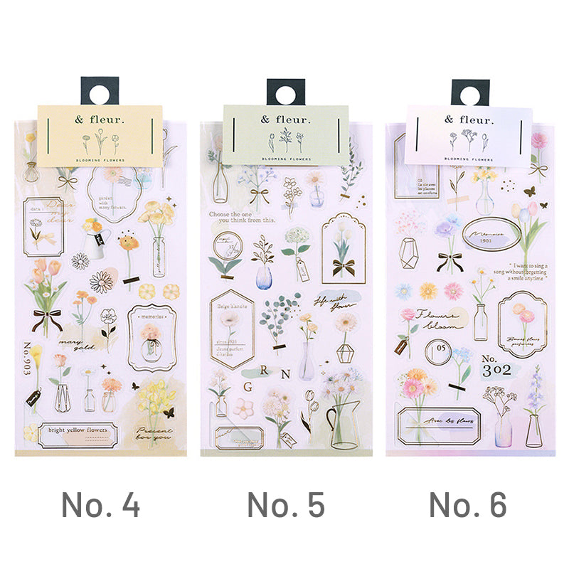 Japanese q-lia Flower Series Stickers sku-1