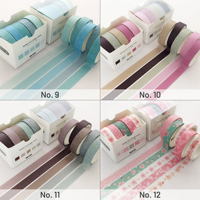 Japanese Style Four Seasons Basic Simple Washi Tape Set sku-3