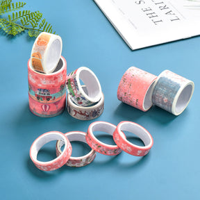 Japanese Style Summer Hand-Painted Sakura Petals Washi Tape Set b2