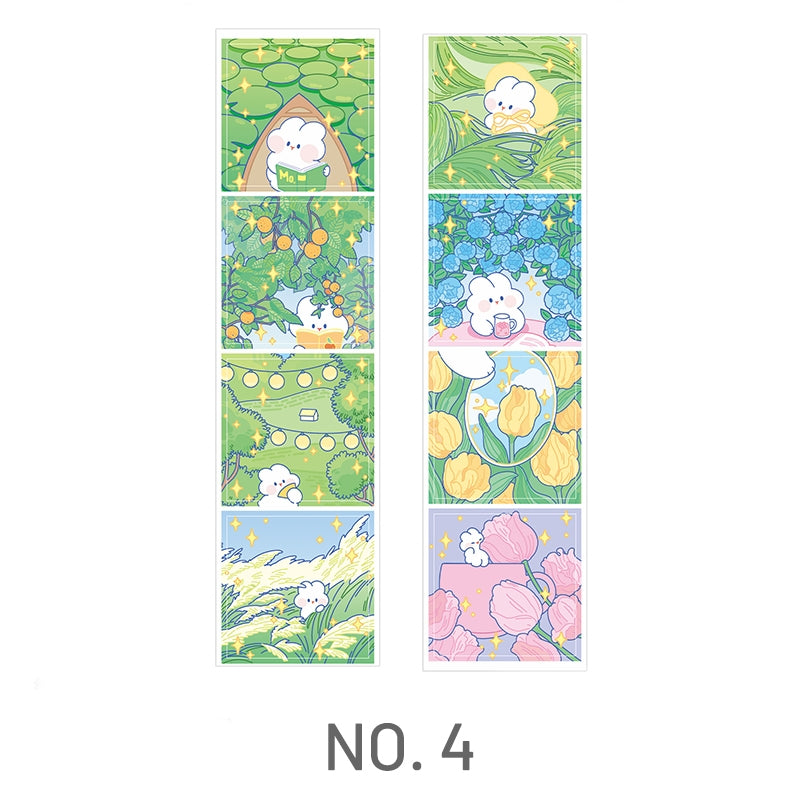 Flower and Rabbit Cute Cartoon Sticker7