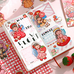 Kawaii Cartoon Girl Basic DIY Journal Sticker b2