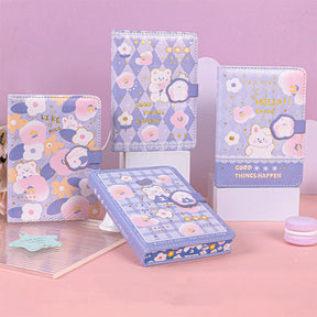 Kawaii Cartoon Girl Soft Cover Diary Notebook Set b