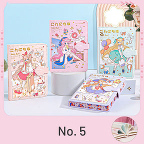 Kawaii Cartoon Girl Soft Cover Diary Notebook Set sku-5