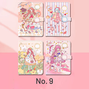 Kawaii Cartoon Girl Soft Cover Diary Notebook Set sku-9