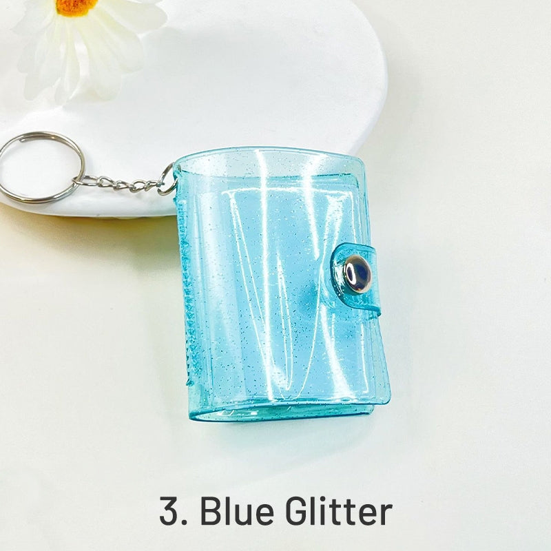 Cute Mini Clear Vinyl Album Photo Stickers Keychains Stamprints