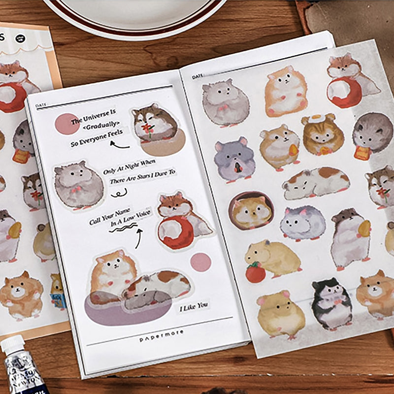 Pet Cartoon Stickers - Cat, Dog, Rabbit, Hamster, Birdr, Animal1