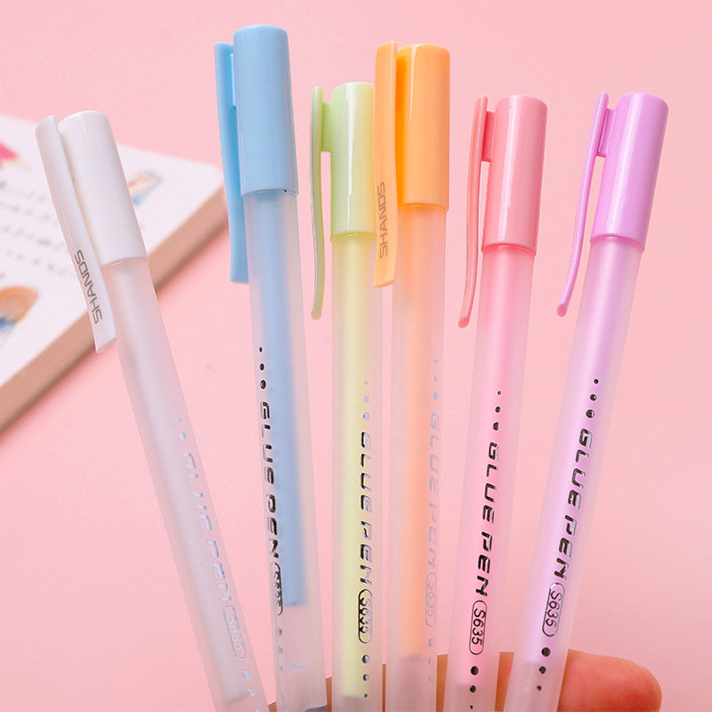 Macaron Color Pen Shaped Double-Sided Adhesive Dots Glue Tape b