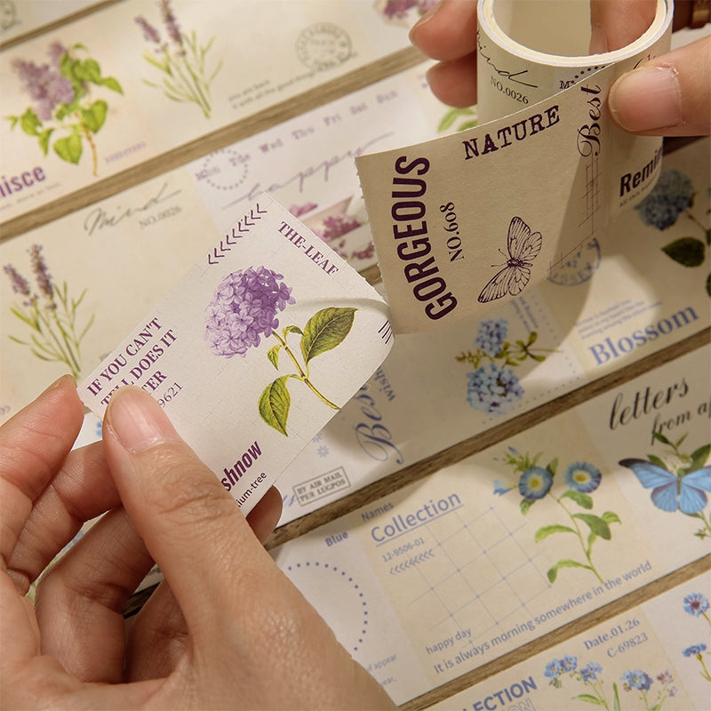 Manor Floral Vintage Plant Tape Note Stickers a2