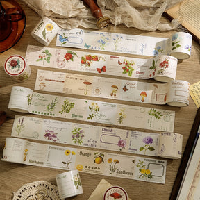 Manor Floral Vintage Plant Tape Note Stickers b3