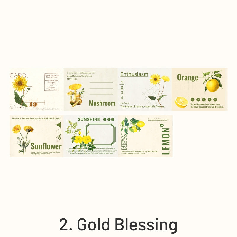 Manor Floral Vintage Plant Tape Note Stickers sku-2