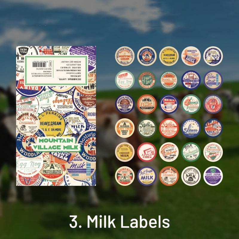 Memories Collection Retro American Style Boxed Kraft Stickers sku-3