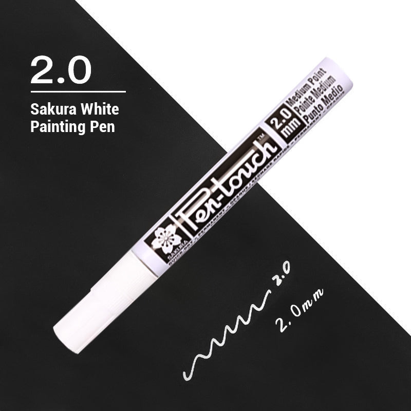 White Paint Pen Acrylic Markers 8 Acrylic Pens 2.0mm Medium Tip