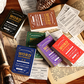 Mini Dictionary Retro English Words Scrapbook Paper a