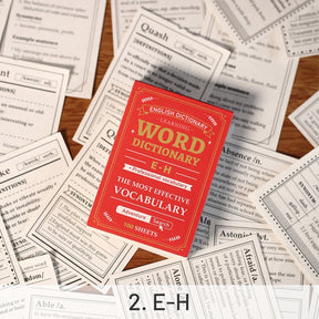 Mini Dictionary Retro English Words Scrapbook Paper sku-2
