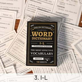 Mini Dictionary Retro English Words Scrapbook Paper sku-3