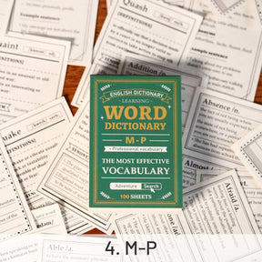 Mini Dictionary Retro English Words Scrapbook Paper sku-4