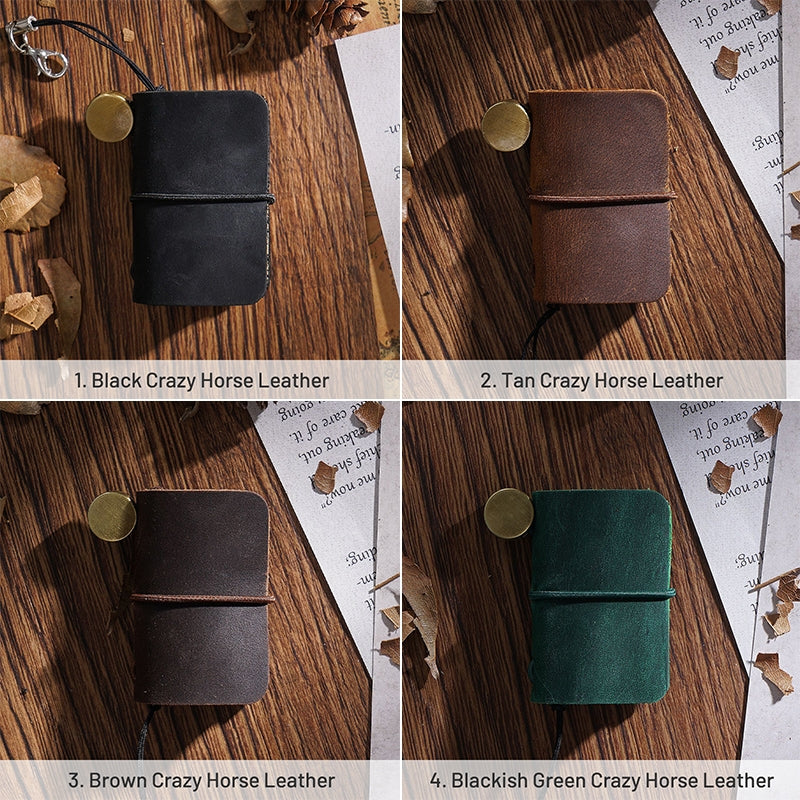 Mini Handmade Leather Portable Notebook 124