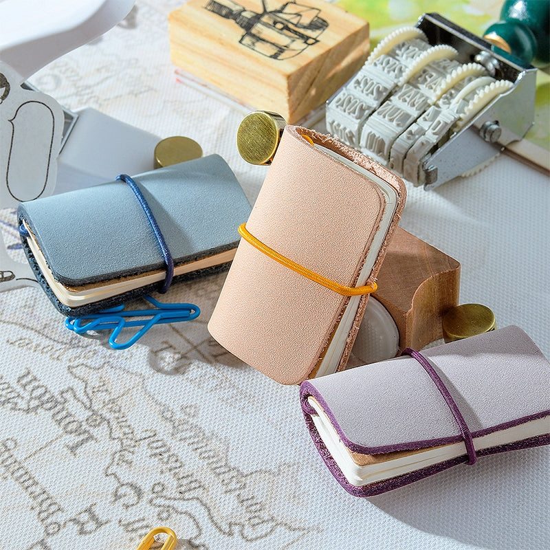 Mini Handmade Leather Portable Notebook sku-14