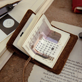 Mini Vintage Cowhide Pocket Notebook sku-3