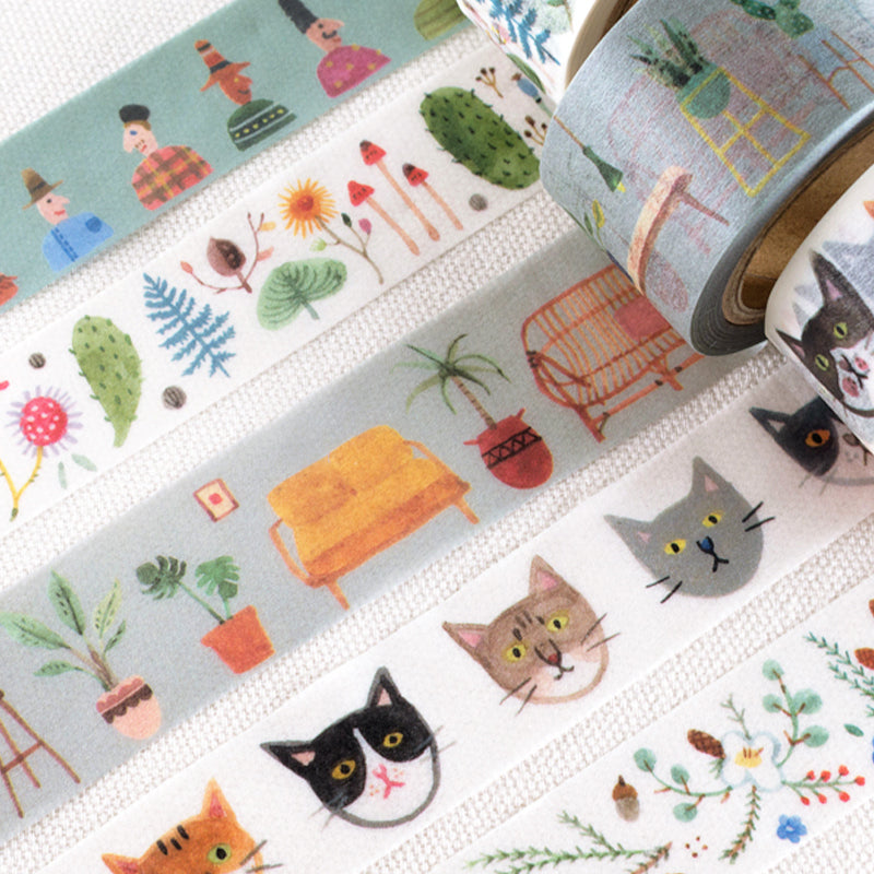MTW-SP Soupy Tang Cartoon Plant Animal Character Washi Tape c