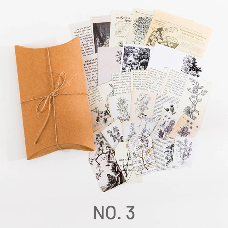 Plant-Vintage Multi-Material Material Pack - Plant, Fairy Tale, Newspaper, Letter, Manuscript, Experiment