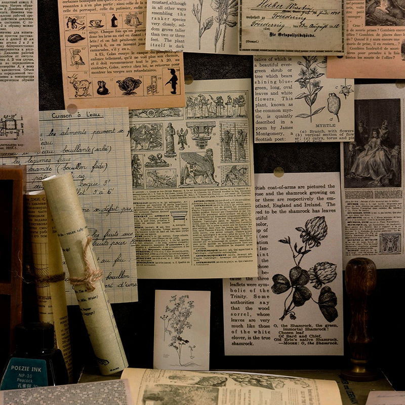 Vintage Multi-Material Material Pack - Plant, Fairy Tale, Newspaper, Letter, Manuscript, Experiment2