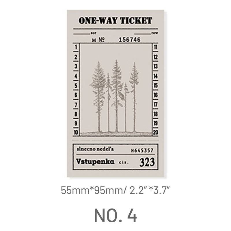 Gray-Multi-Size Note - Plant Themed