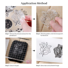 Natural Plant Leaves Clear Silicone Stamps 4Natural Plant Leaves Clear Silicone Stamps1