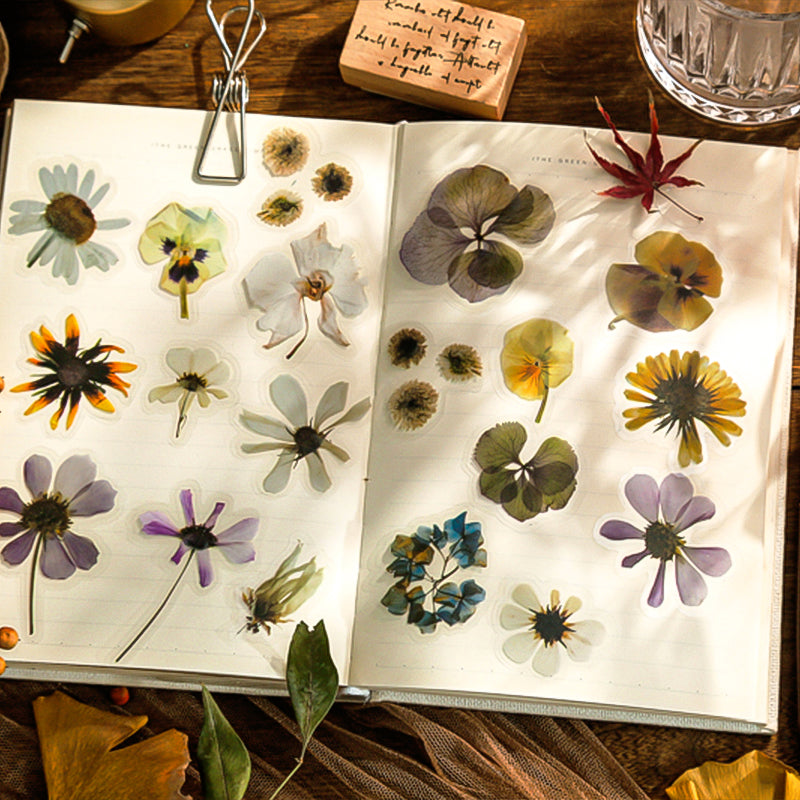 Nature Collector Vintage Botanical Floral Vinyl Sticker Pack b
