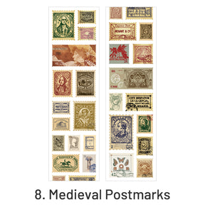 Nature Post Office Vintage Stamp Sticker Roll sku-8