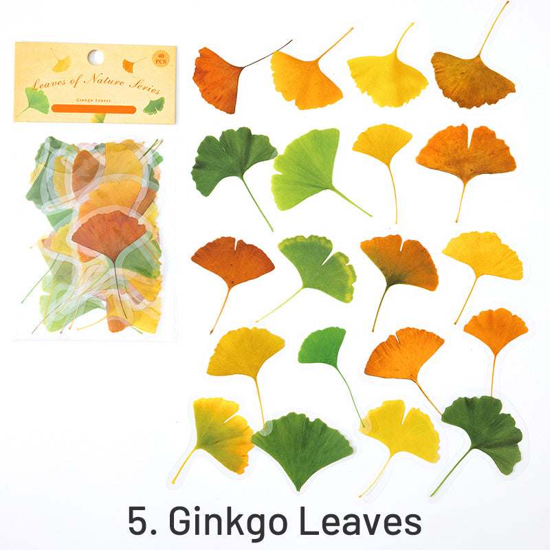 Nature Series Plant Leaves PET Sticker Pack sku-5