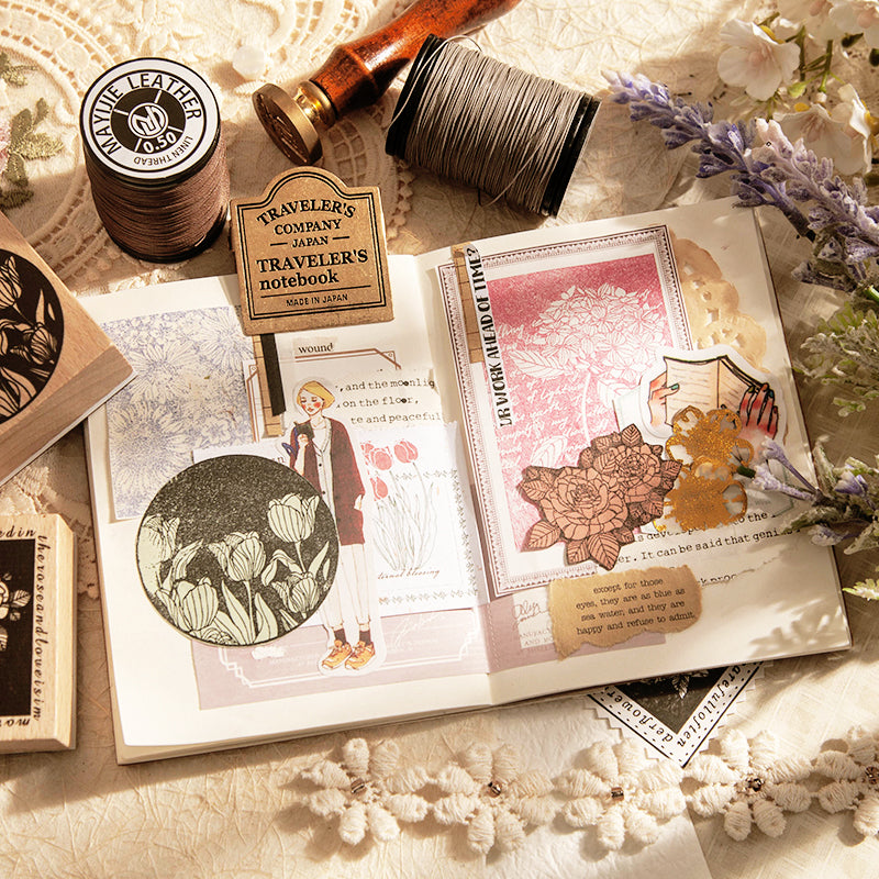 Night Summer Flower Sea Series Rubber Stamps b4