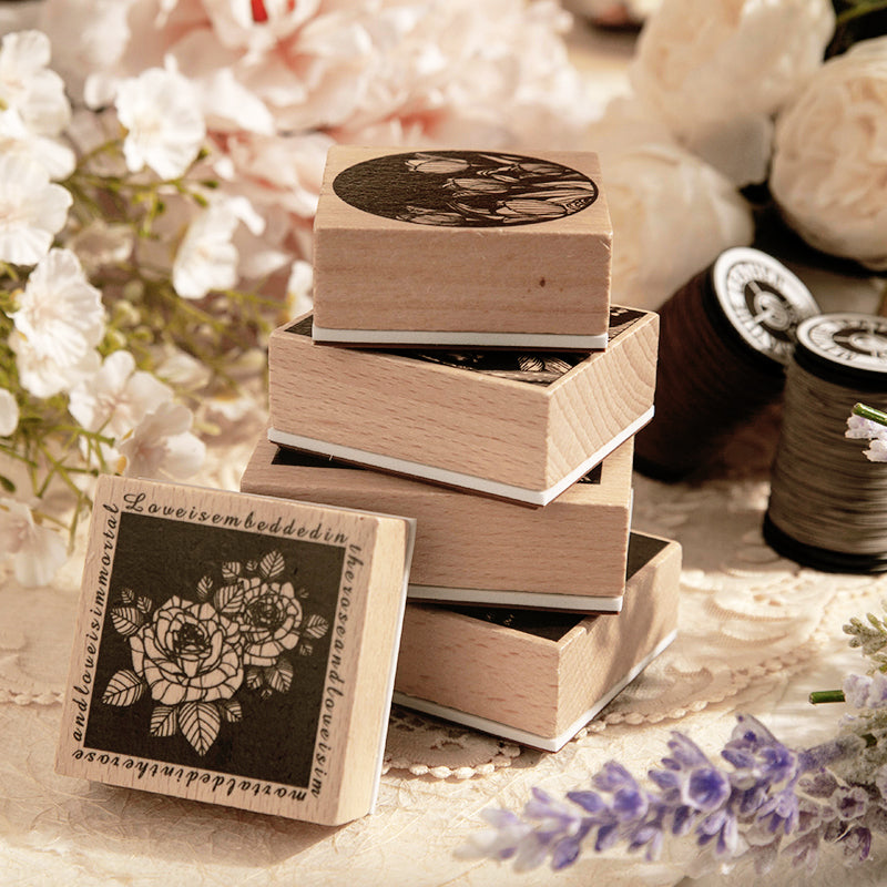 Night Summer Flower Sea Series Rubber Stamps c