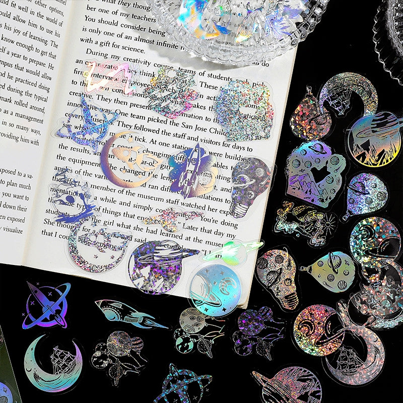 Sticker - Holographic Foil Stickers Pet Stickers - Ocean, Magic, Butterfly, Flower, Forest, Unicorn