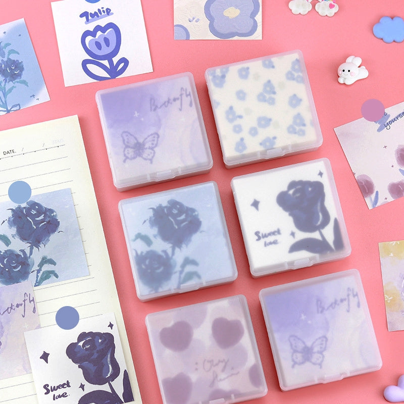 Non Sticky Note Paper In Plastic Box Of Blue Fairy 1